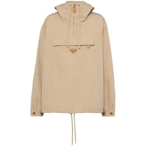 25 FW 프라다 트라이앵글 로고 코튼 윈드브레이커 P551OSOOO14F5 TP442014462