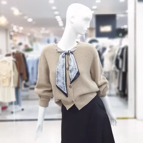 [ab.f.z]큐티 스카프 포인트 가디건 니트 FSPNZ4Y36K