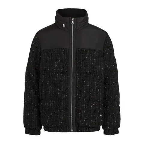 25 FW 칼라거펠트 트위드 패널 패딩 재킷 A4M15015999 TP441884129