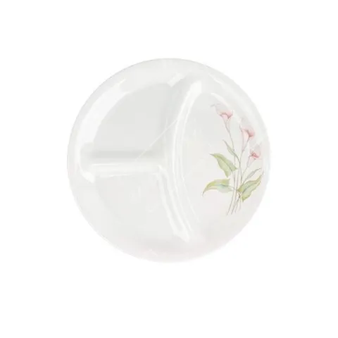 코렐 백합 삼절 소접시 안주 식기 그릇 삼절접시 삼구접시 삼절작은접시 작은접시