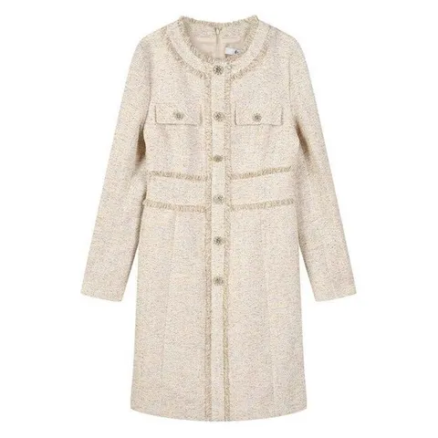 [에꼴드파리][에꼴드파리/드라로얄] 프린지포인트 트위드 원피스