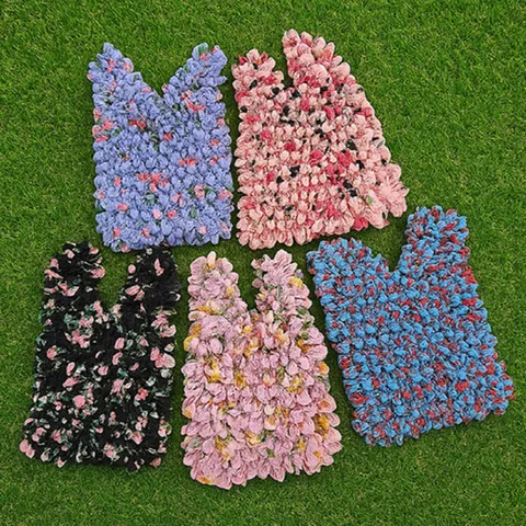 엔비 플로럴 버블 백 휴대용 시장 장바구니 요술 주름 플리츠 가방