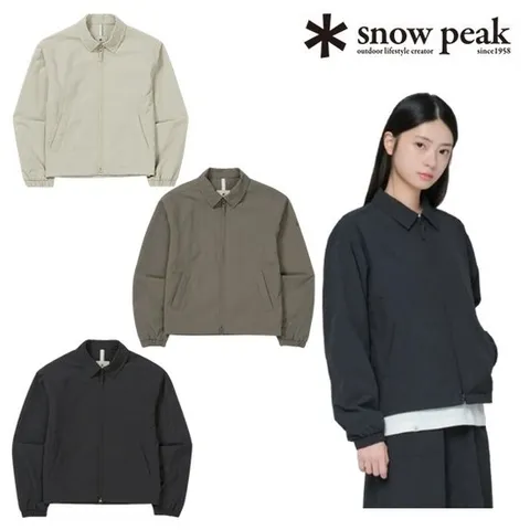 [ 현대백화점 ]스노우피크 [택가 179,000원]캠플 여성 카라 바람막이 (S24FWCWB17)