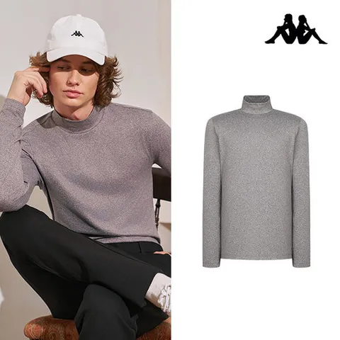 [카파골프][카파골프] 남성 신축 모크넥 티셔츠 (그레이)