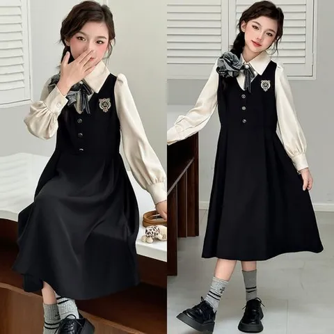 [삐삐네옷가게]삐삐네옷가게 주니어 초등 엘레강스 교복 스타일 원피스