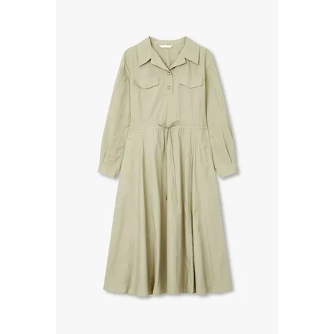 [ 롯데백화점 ][지컷]와이드 카라 드로스트링 롱 원피스(7254337106)