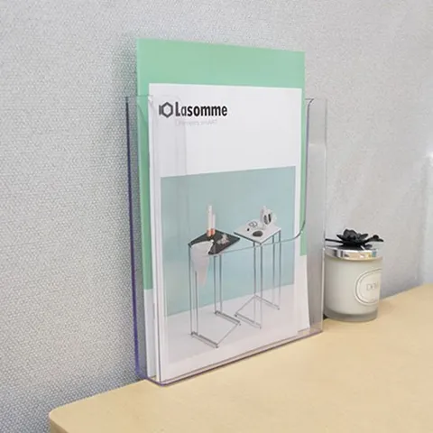 다용도케이스 A4(부착형) 전단지 서류 꽂이 정리용품 안내꽂이 홍보물꽂이 인쇄물꽂이 메뉴꽂이 판촉물광고 전시회 상품홍보