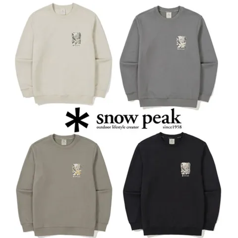 [ 현대백화점 ]스노우피크 S24FUFHT64 트로피컬 그래픽 맨투맨