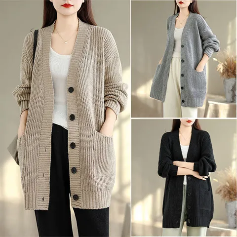 [코코에보니]오버핏니트가디건/빅사이즈여성의류 /KG-9003