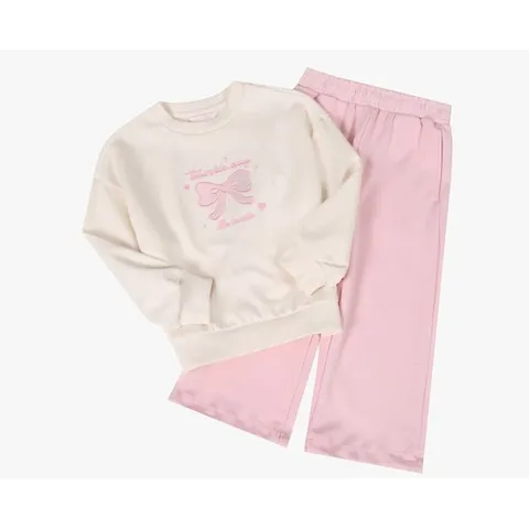 [ 롯데백화점 ]로엠걸즈리본 와이드 배색 셋업 RGSM2582C