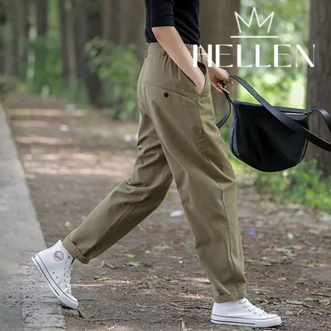 [헬렌] 캐주얼 세미 배기 카고 치노 팬츠 터프릿팬츠 B-599