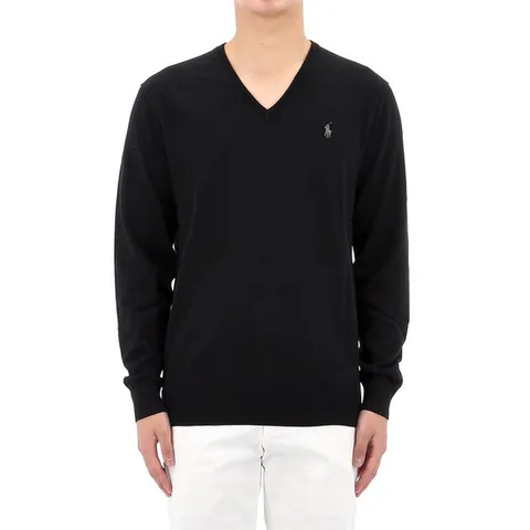 (명품) 25FW 폴로랄프로렌 포니 로고 브이넥 니트