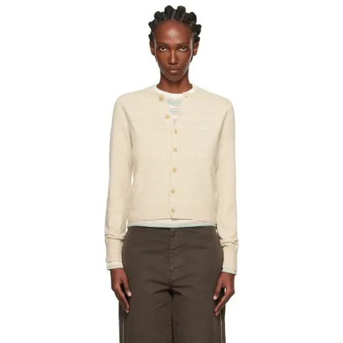 아크네 가디건 베이지 야크 울 가디건 252129F095010