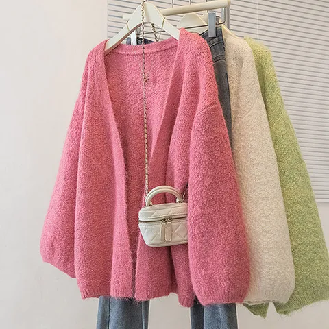 캔디컬러 퍼프소매 니트가디건_NC3GD013