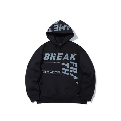 인터크루 남성 오버핏빅레터링후드티 ITV4TH15ABK (블랙)