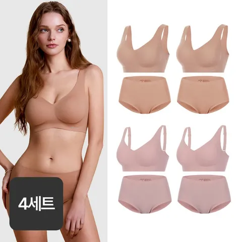 앤왁스 꿈의브라 포근 패키지 8종(브라4종+팬티4종)