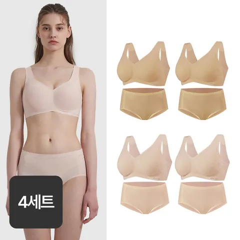 앤왁스 꿈의브라 기능성 패키지 8종(브라4종+팬티4종)