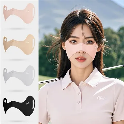 나비날개 큐빅로고 하프 마스크 ELS-124 자외선차단마스크 골프마스크 여성골프마스크 자외선차단쿨마스크 광대마스크