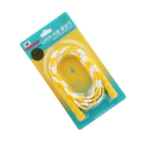 리듬 줄넘기 노랑 구슬줄넘기 전신운동 성인 체육 유산소 길이조절