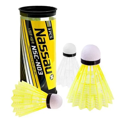 낫소 배드민턴셔틀콕 셔틀콕 나일론 (옐로우.화이트) (N03) 배드민턴공 배드민턴운동 홈트레이닝