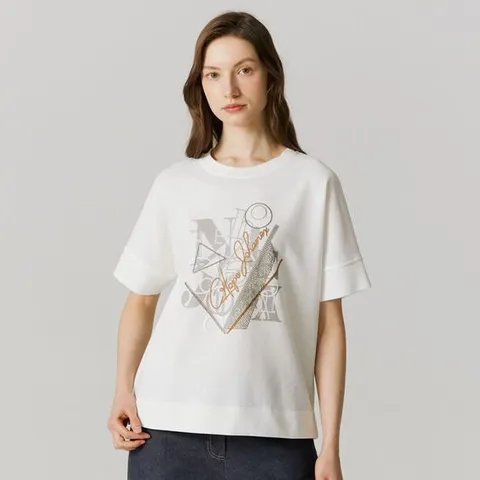 [요하넥스]레터링 프린트 티셔츠