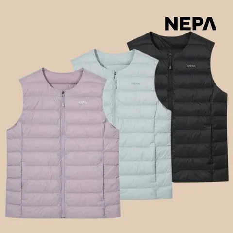 네파 여성 오리털 경량 다운 베스트 등산 캠핑 패딩조끼 7L61302