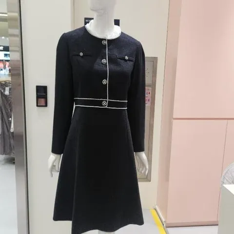 꼼빠니아 HC28 트위드원피스 Cafu3wop010