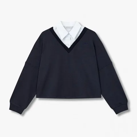 [ 롯데백화점 ]보브  (7124440100) 셔츠 레이어드 스트링 헴 티셔츠