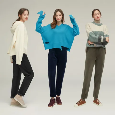 여성 벨벳 코듀로이 기모 본딩 팬츠 3종세트(CGBW)