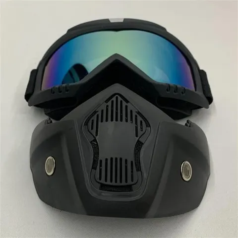 아웃도어 분리형 방풍 고글 마스크 미러골드 바이크고 바이크고글 방풍고글 라이딩고글 스키고글 라이더고글