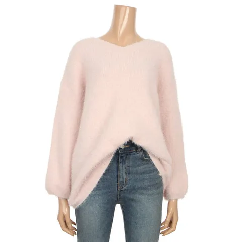 [ 롯데백화점 ]GGPX  V넥 포그니 날개사 롱 니트 (GNHKPD60F)