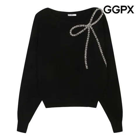 [ 롯데백화점 ]GGPX  큐빅 빅 리본 포인트 니트 (GOBKP020F)