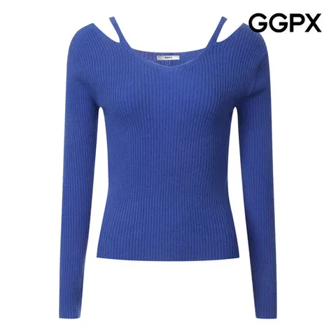 [ 롯데백화점 ]GGPX  투웨이 컷아웃 골지 니트 (GP9KP009F)