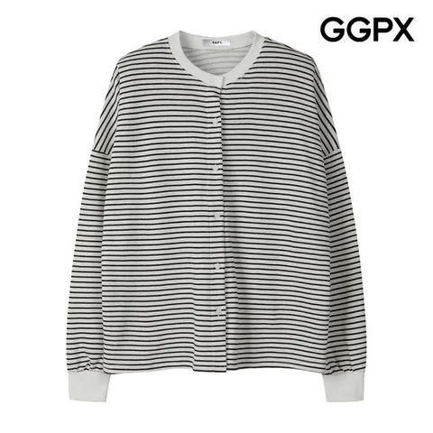 [ 롯데백화점 ]GGPX  스트라이프 루즈핏 코튼 가디건 (GP8KG006F)
