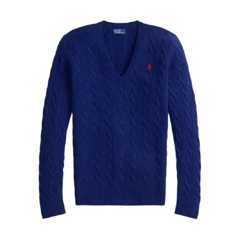 폴로 랄프로렌 킴벌리 케이블 니트 V넥 스웨터 211971866011