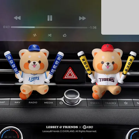 KBO 최강레시2 차량용방향제 송풍구형 야구 굿즈 (KIA타이거즈,삼성라이온즈,LG트윈스,두산베어스,KT위즈,SSG랜더스,한화이글스,NC다이노스,키움히어로즈)