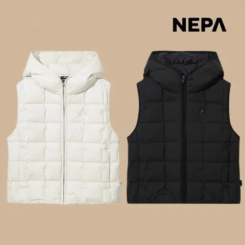 네파 여성 경량 구스다운 베스트 세미 크롭 등산 패딩조끼 7L81361