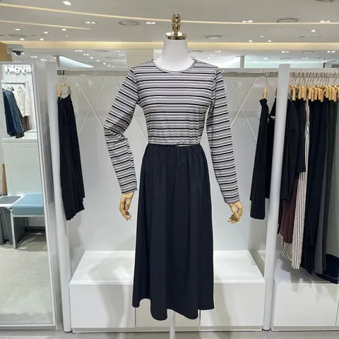 [ AK백화점 ][밸리걸] 스트라이프 탑 배색 원피스 610170