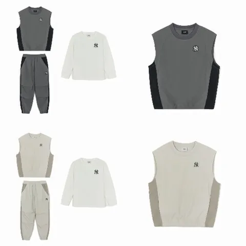 [ 현대백화점 ][MLB키즈DB] 아웃도어 베이직 우븐 베스트 3 세트(2color)(7AS1B0156)