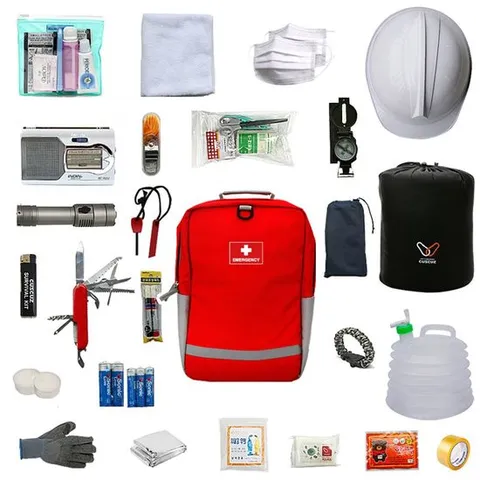 지진대비 생존배낭 풀세트 (용품26종) / 지진 재해 재 생존배낭 재난가방 물품키트 비상배낭 커스커즈