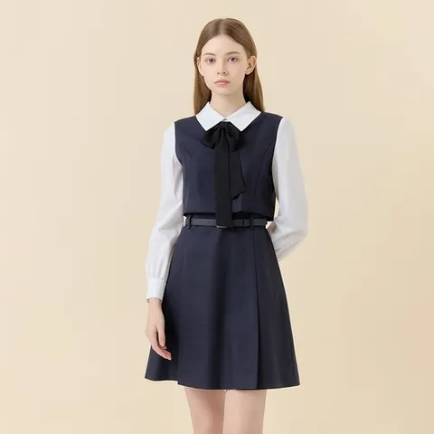 [ 롯데백화점 ][라인어디션]셔츠 레이어드 미니원피스 (NVOPPB99)