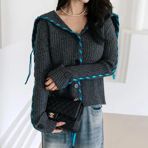 [모리스커밍홈] 리본라인 세일러 울가디건_M2509CD035C