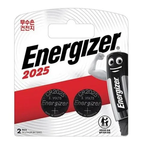 에너자이저)코인형건전지(CR2025/2개입) 건전지 에너자이저 건전지 수은전지 에너자이저 수은전지 코인형건전지 코인건전지