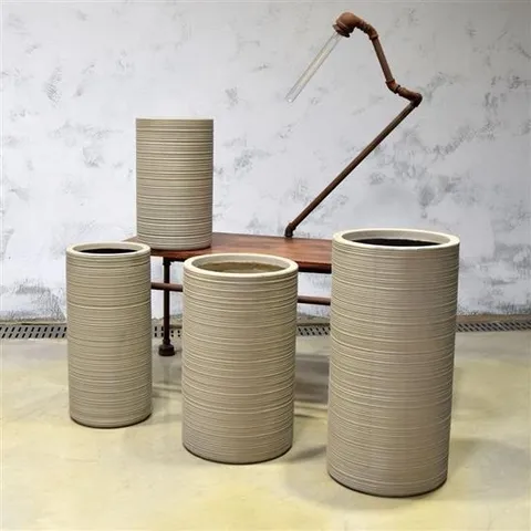 TC 모던 FRP 원통형 인테리어화분 DW208508 24x40cm