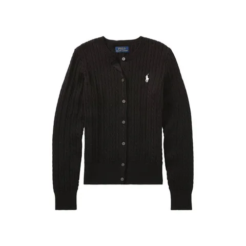 폴로 랄프로렌 케이블 니트 걸즈 가디건 블랙