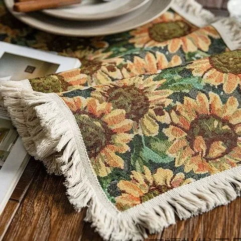 식탁보 테이블 빈티지 꽃무늬 예쁜 러너 식탁보 2인용