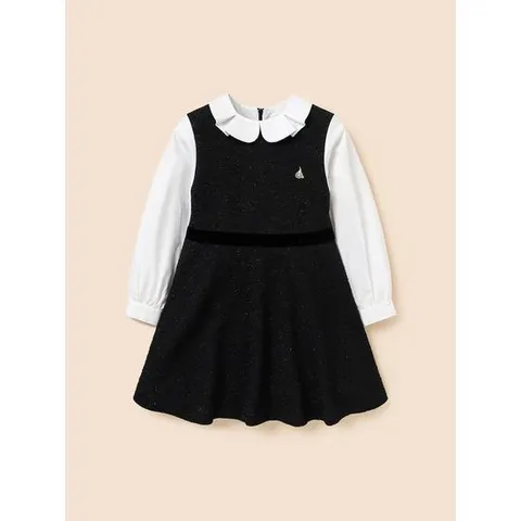 [빈폴키즈] 클래식 저지 트위드 베스트형 원피스  블랙 (BI5971G915)