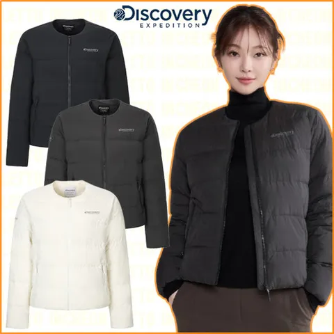 [ 롯데백화점 ]디스커버리 25FW 겨울 신상 여성 픽토르U 구스다운 세미오버핏 경량패딩 DWDJ8P056-ICDJ