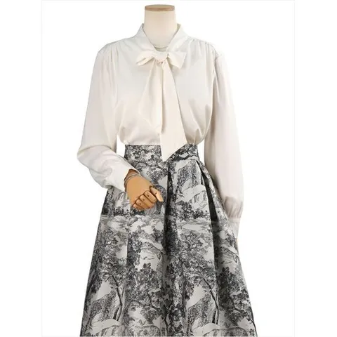 [쉬즈나인]오하 리본타이 블라우스