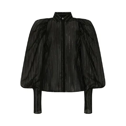 25 FW Genny 버튼 장식 스트라이프 블라우스 79AJL657N0717 TP443113053